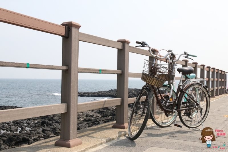 濟州島第一天行程日記偶來小路騎單車看龍頭岩,逛民俗五日市場看梨湖小馬
