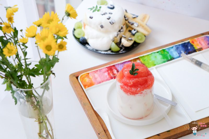 【首爾咖啡館】PEACH GRAY 水彩咖啡館 DIY畫水彩 夢幻文青的水果甜點下午茶