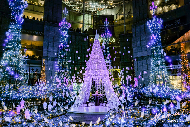 東京汐留聖誕節點燈表演
