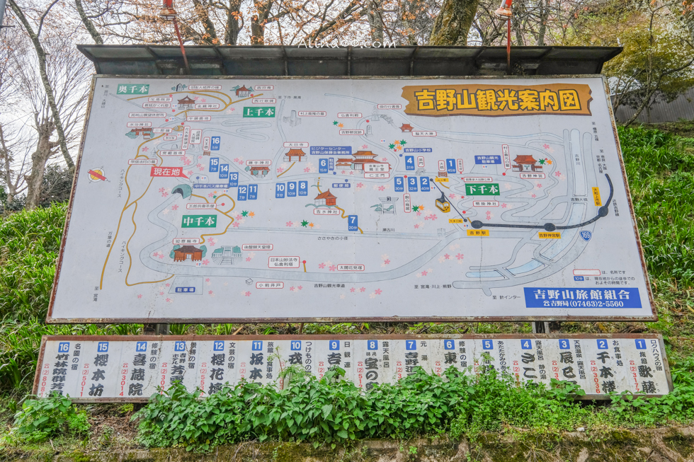 吉野山觀光案內地圖