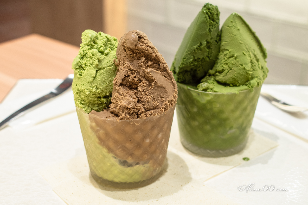 【大阪甜點】Four Green Leaves 伊藤園 抹茶冰淇淋5種濃度