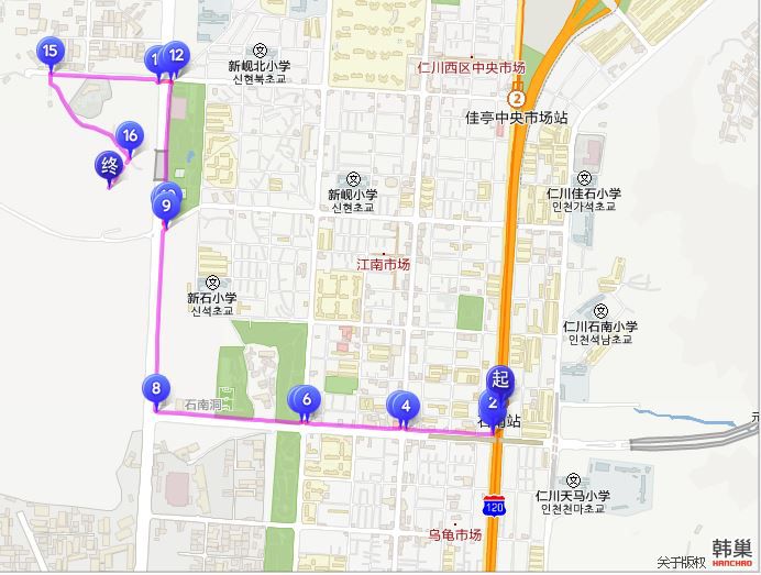 SK石油化學櫻花公園中文地圖
