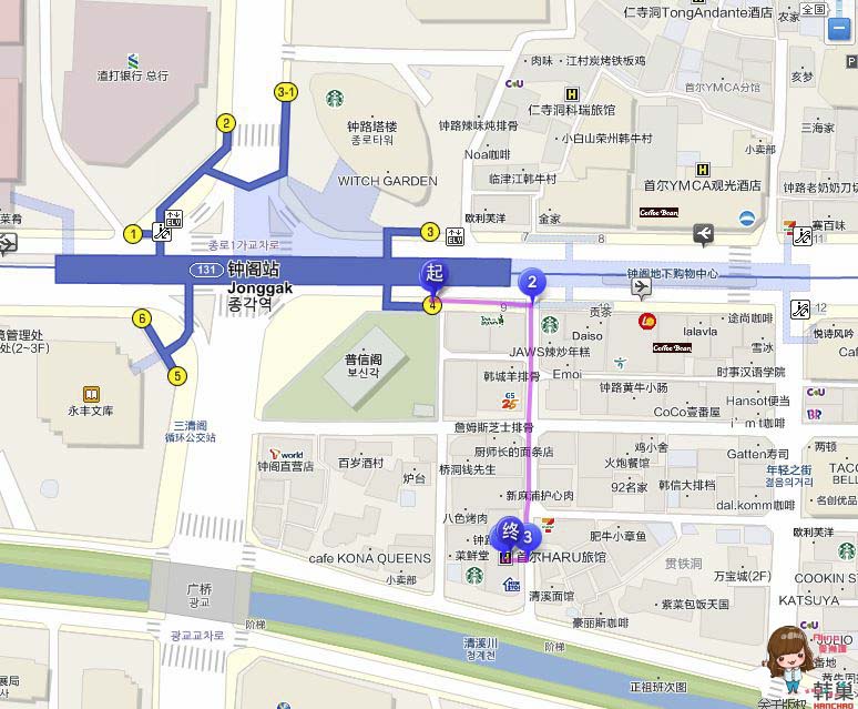 Hostel HARU民宿地圖交通路線